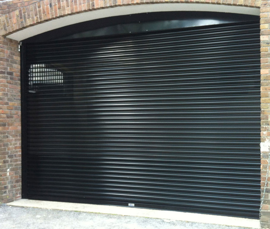 Black industrial door